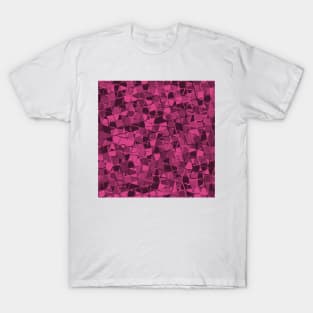 Grid Square Mosaic Pattern (Pink) T-Shirt